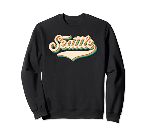 70s Vintage Retro Seattle Washington Throwback Novelty Sudadera
