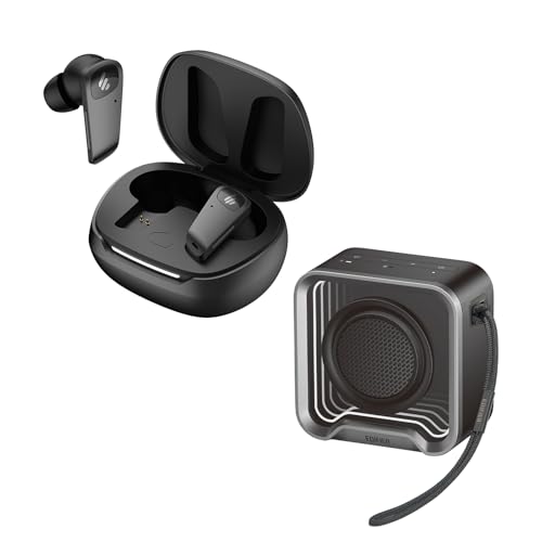 EDIFIER NeoBuds Planar ���C�����X�C���z�� �m�C�Y�L�����Z�����O ���ʎ��E�쓮�^ QS20 Bluetooth�X�s�[�J�[ ���^ RGB���C�g�t��(�u���b�N)