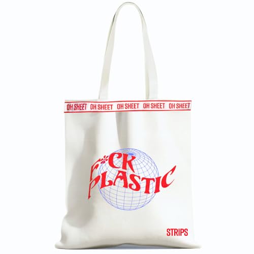 STRIPS Oh Sheet Reusable Canvas Tote Bag 16x16 – Heavy