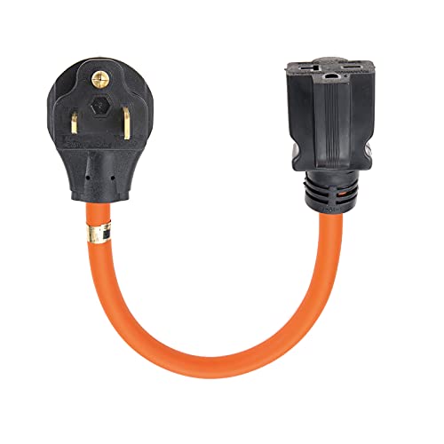 SURIEEN 1.5FT 6-50P to 6-15R/6-20R Welder Power Adapter Cord, NEMA 3 Prong Male Plug to 3 Prong Female Power Cord Adapter Adaptor Connector for EV Charger Welder 250V STW 50 Amp