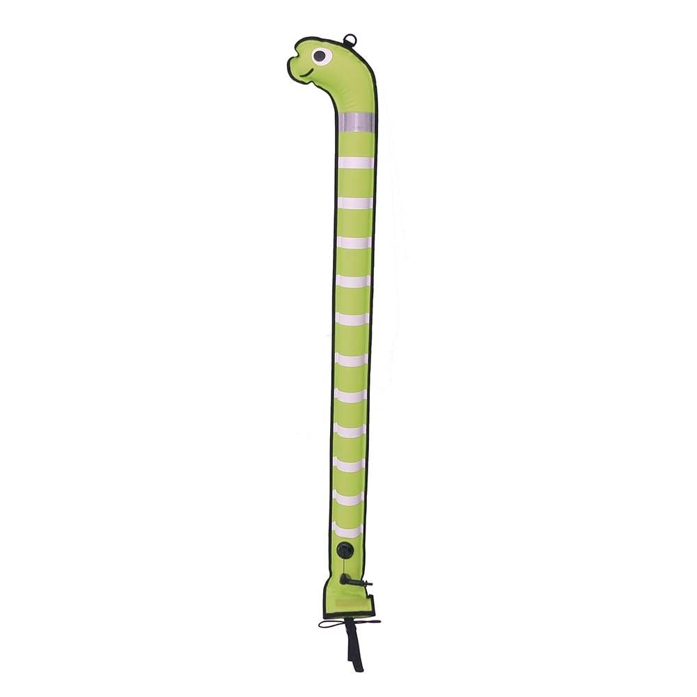 Scuba Diving SMB 180x15cm Nylon Marker Boa con Strisce Riflettenti, Anguilla di Mare Forma Immersione Segnale di Sicurezza per la nautica