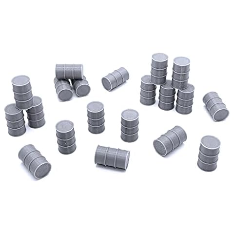 EnderToys Gas Barrels, Terrain Scenery for Tabletop 28mm Miniatures Wargame, 3D Printed and Paintable Cover