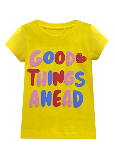 Image of A.T.U.N. (ALL THINGS UBER NICE) Girls Cotton Regular Fit Stylish Printed T-Shirt Cool & Breathable