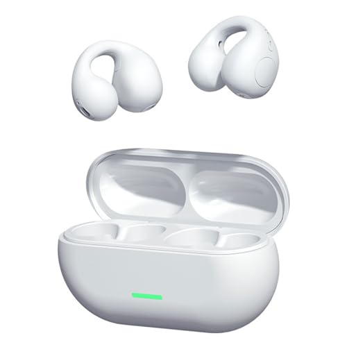 骨伝導 集音器イヤホン しゅうおんき 骨伝導イヤホン 「イヤーカフ」型イヤホン 完全開放型イヤホン 骨伝導 5.3 マイク付き 骨伝導イヤホンより快適 耳を塞がないイヤホン 耳挟み式 集音 空気伝導イヤホン 片耳 イヤホン ヘッドセットノイズキャンセリング