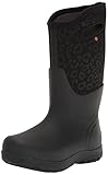 BOGS Womens Neo-Classic Boot Rain, Leopard Print-Black, 7