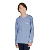 [チャンピオン] 長袖Tシャツ キッズ 長袖 丸首 UVカット速乾 ワンポイント刺繍 ロングスリーブTシャツ CK-BS401-320-140
