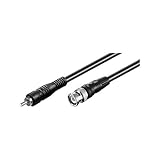Kabellänge 2 m Goobay 50048 Video Adapterkabel, BNC zu Cinch (RG59), Zweifach Geschirmt