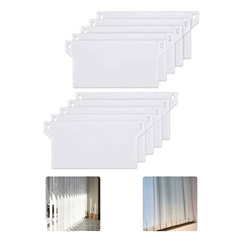 Plastic Base Plate Set Of 10 White Vertical Blind Bottom Weight Slats Accessory Replacement Vertical Blind Slats White #TOP6