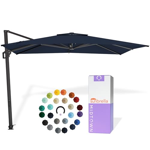 Image of Midtown Umbrellas Grande Square - 9 x 9 Ft Cantilever Umbrella