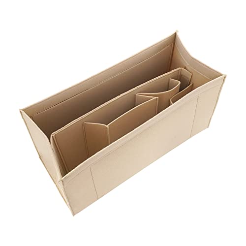 Bag Organizer For Onthego Premium Felt Purse Organizer Insert For Tote Handbag With Zipper Pocket (X-Large, Gm, Beige) #TOP4