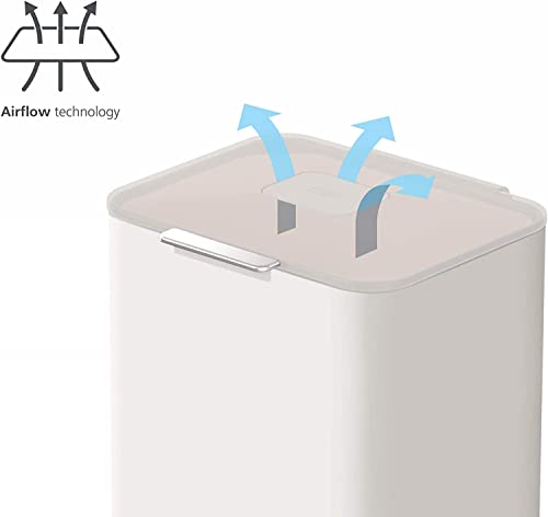 Joseph Joseph Totem Max 60 Liter/15.85 Gallon Waste Separation and Recycling Kitchen Trash Can with Odor Filter and Removable Compost Food Waste Caddy, Stone by Joseph Joseph - Image 4