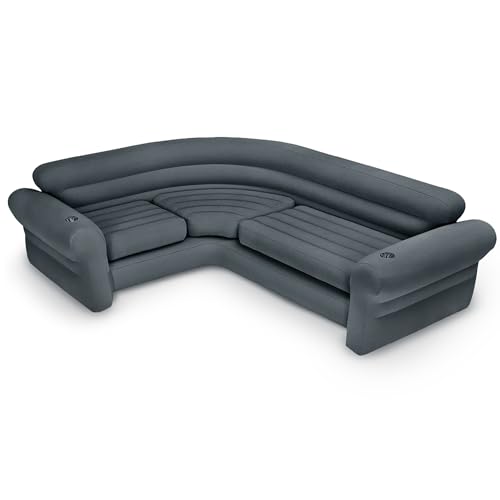 Intex Inflatable Corner Sofa, L-Shaped Couch, Blow Up Air Furniture