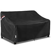 SoloToo Outdoor Furniture Covers Waterproof Heavy Duty 2 Seater Outdoor Couch Cover, 58W x 32.5D ...