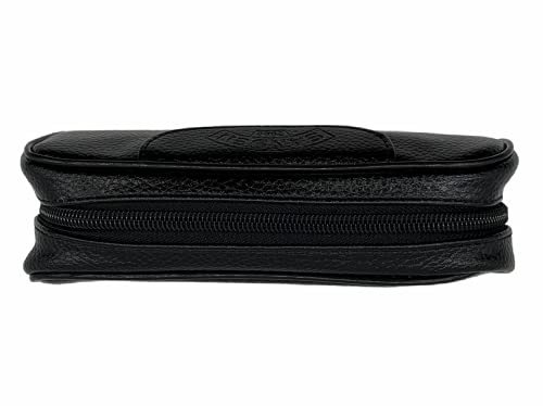 Pu Leather Tobacco Smoking Pipe Pouch Case/Bag For 2 Tobacco Pipe And Other Accessories-Black #TOP1