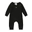 F-long Sleeve Romper Black
