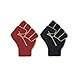 TOSSPER 2pcs Mode De Dessin Animé Rouge Symbole Symbole De Broche Pivotante Points De Broche Poing Doigts Finger Black Bijoux Badge pour Hommes Femmes