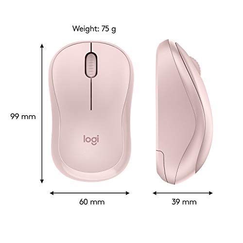 Image of Logitech M221 Wireless Mouse, Silent Buttons, 2.4 GHz with USB Mini Receiver, 1000 DPI Optical Tracking, 18-Month Battery Life, Ambidextrous PC /Mac /Laptop - Rose