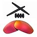 Walleva Lenses And Rubber Kit(Earsocks+Temple Shocks) For Oakley Juliet - 11 Options Available (Fire Red Polarized Lenses + Black Rubber)