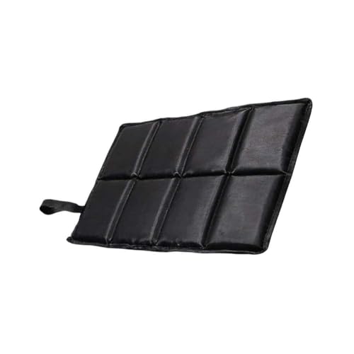 FACAIIO Lot de 2 tapis de siège pliables en tissu Oxford imperméable pour voyage, camping, pêche, pique-nique - Noir