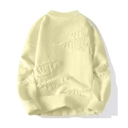 Men Irregular Ripped Sweater Crew Neck Long Sleeve Daily Casual Loose Knitted Pullover3
