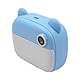 2,4 Zoll Sofortbildkamera für Kinder Sofortbildkamera mit Druckpapier mit 32G SD-Karte 1080P HD Kinderkamera Spielzeug Dual Lens Selfie Kamera (blau)