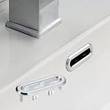 1pcs Sink Overflow Ring, Bathroom Sink Overflow Cover Hole Insert Cap, Kitchen Sink Overflow Cover Caps (Oval)
