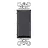 Legrand radiant TM870GCC10 15 Amp Rocker Wall Switch, Single Pole Decorator Light Switches, Graphite (1 Count)
