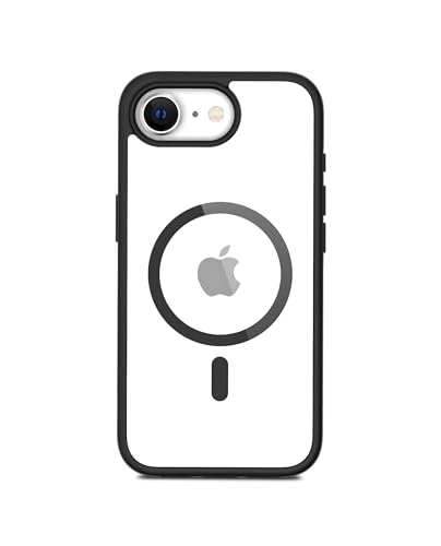 Image of DailyObjects Polycarbonate Case for iPhone 16e Compatible with Mag-Safe Wireless Charging | Black Hybrid Magnetic Armour Slim Shockproof Back Cover