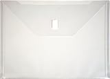 Lion Design-R-Line Poly Envelope with Extra Pocket, 9.75 x 12.5 Inches, Clear, Pack of 6 (22070-CR-6P)
