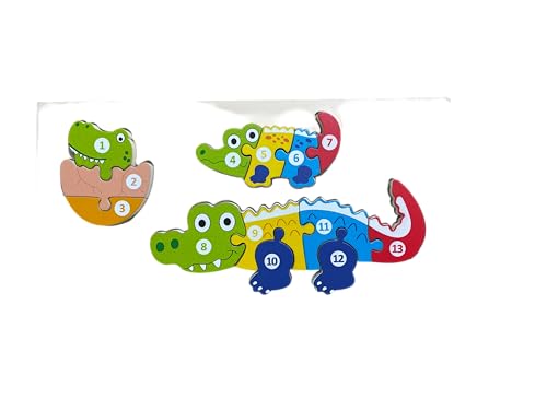 Image of Alligator Life Cycle Jigsaw Puzzle - Wooden Jigsaw Puzzle for Kids, Fun & Educational Animal Lifecycle Puzzle, Ages 2+