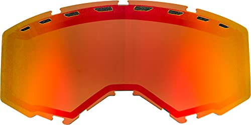 FLY Racing Adult Goggle Replacement Dual Lens with Vents (Red Mirror/Brown, Fits Zone Pro, Zone and Focus Models)