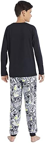 Boys 3-Piece Pajama Set Kids Sleepwear, Long Sleeve Top with Long Cuffed Pants and Matching Shorts PJ Set 3 312Bsi polL. AC