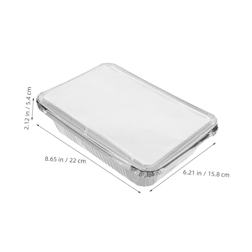 Bandejas de aluminio resistentes de 1000 ml con tapas herméticas 3