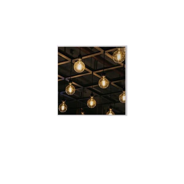 Bpa Lighting in Glass Canvas Painting Wall Art, 50 cm x 50 cm Size, Multicolor