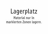 Lagerplatz - Material nur in markierten Zonen lagern. – Aluminiumschild A4: 297x210mm – Ohne Grafik, nur Text