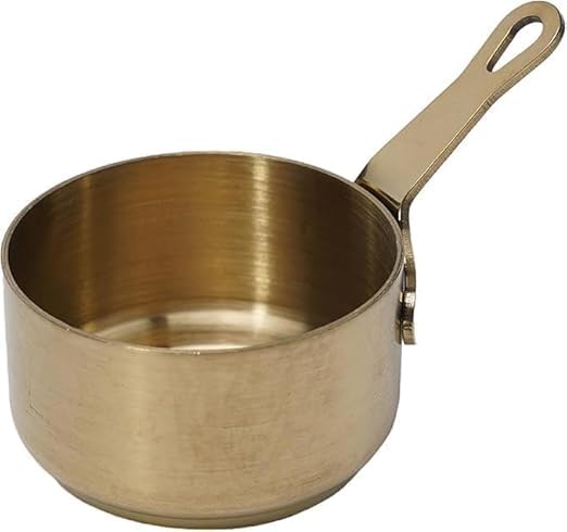 Mini Stainless Steel Sauce Pan Stainless Steel Tiny Sauce Cup with Handle Milk Chocolate Melting Butter Melting Pot