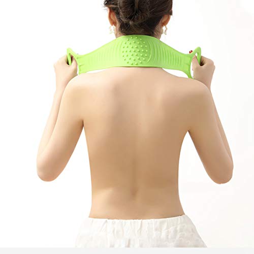 HEALLILY 2 Pcs Silicone Volta Purificador Esfoliante Corpo Longo para TrÃ¡s Massagem Escova Toalha d
