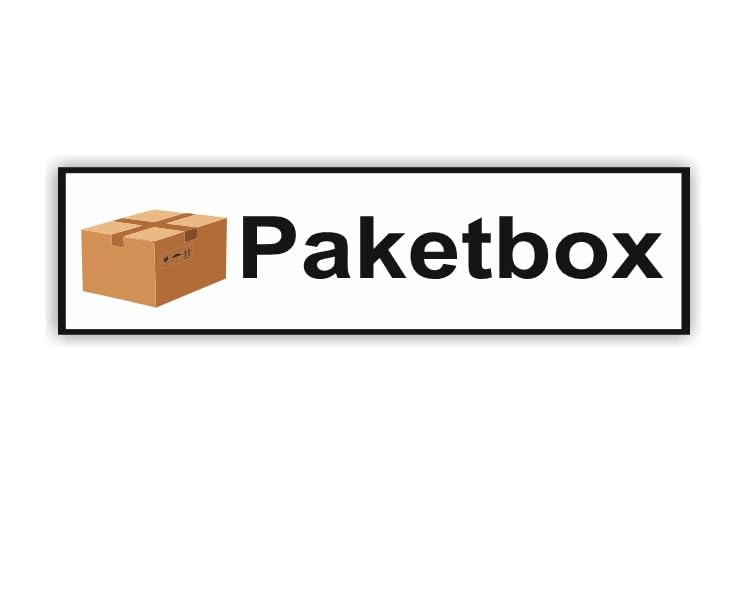 Parcel Box Sticker, Labelling for Your Parcel Box (RPMw9) No. 5 White Narrow, 15 cm Length