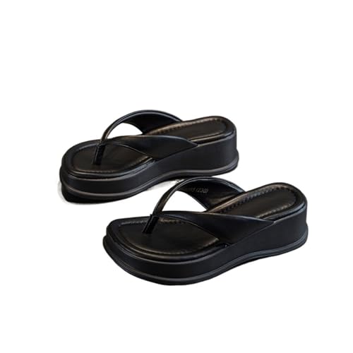 Womens Sandals Thick-soled flip-flops for women summer versatile casual height-enhancing flip-flops beach sandals for women