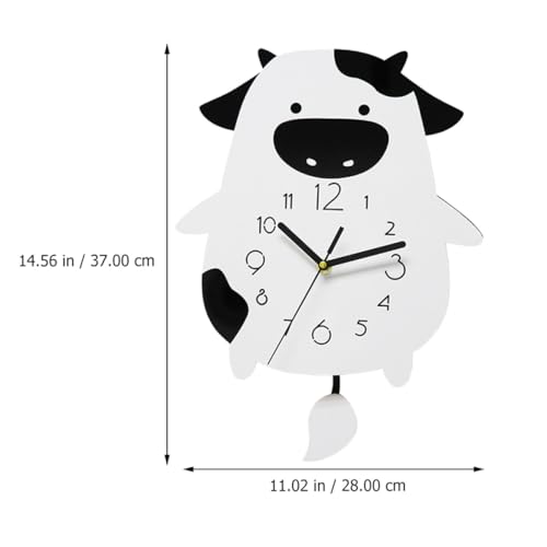 Horloge murale blanche design vache : cadeau de Noël original - 3