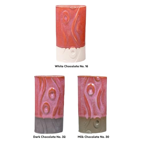 AMACO Potter's Choice PC-55 Chun Plum Red High Fire Glaze Pint, 16 oz. (473 mL), Layerable Mid-High Fire Cone 5-6 (PC) Liquid Ceramic Pottery Glaze for Bisque