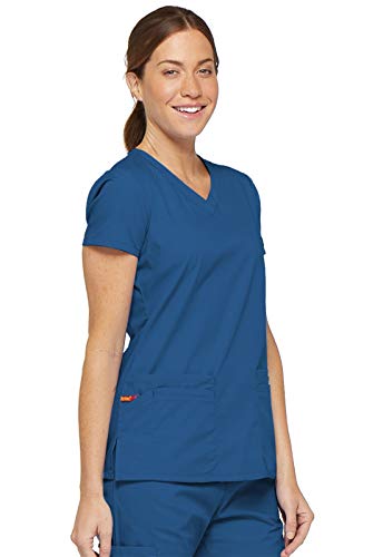 Image of Dickies Women's Jr. Fit V-Neck Scrub Top Multiple Patch Pockets