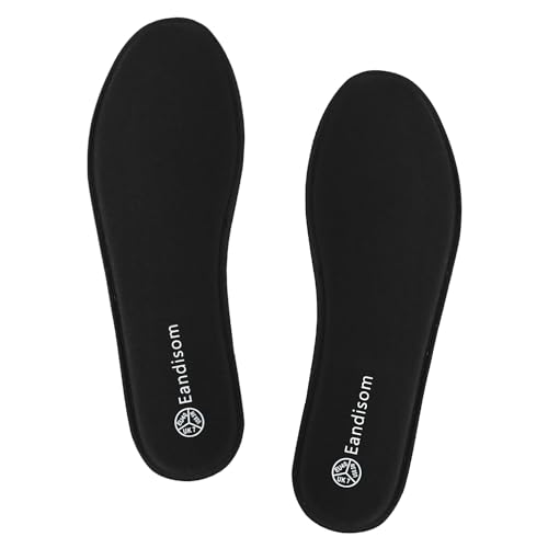 Eandisom Memory Foam Insoles for Women - Comfort Inner Soles and Cushioned Insoles, Replacement Shoe Inserts for Running Shoes, Sneakers, Trainers, Work Shoes, Boots, Black UK 6 Eandisom Memory Foam Insoles for Women - Comfort Inner Soles and Cushioned Insoles, Replacement Shoe Inserts for Running Shoes, Sneakers, Trainers, Work Shoes, Boots, Black UK 6