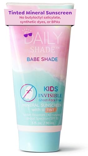 Image of Babe Shade Kid's Tinted Mineral Sunscreen for Face & Body with SPF 30 - Non-Nano Zinc, Reef Safe, Travel Size, Water Resistant & Hypoallergenic Skin Care for All Types of Skin Tone - 90ml