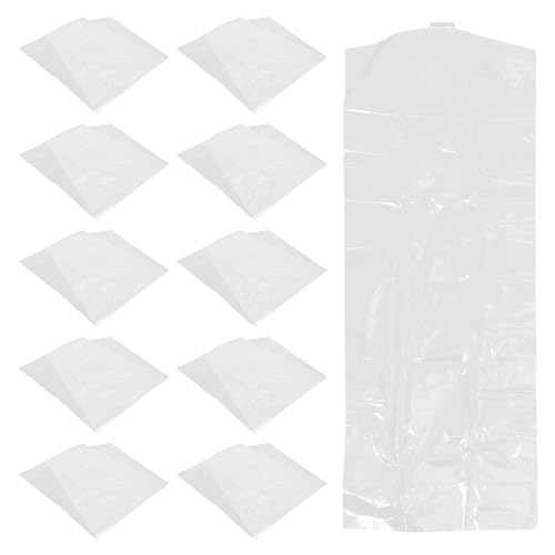 Vaguelly 30pcs Transparent Garment Bags for Clothes Storage Lightweight Dust Covers for Suits Jackets and for Home and Travel Use