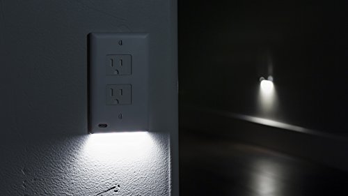 Single - SnapPower SafeLight [For Duplex Outlets] - Self-Closing Safety Cover Plate with LED Night Light - Child-Proofing Wall Plate Helps Protect Baby From Electrical Shock - (Duplex, White) by SnapPower - Image 6