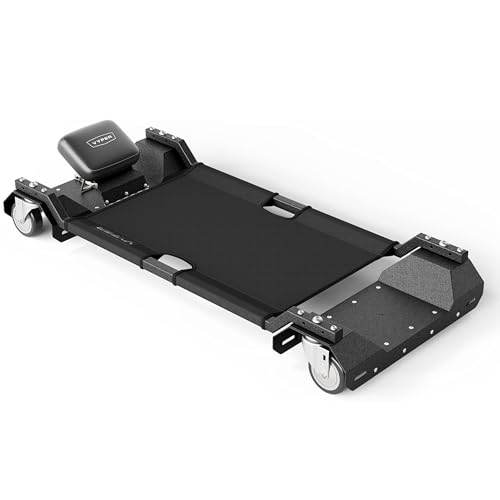 Vyper Lay-Down Automotive Creeper - Made in USA - 46 400 lb Capacity with Puncture Proof Fabric and Adjustable Headrest Comfortable Heavy Duty Mechanics Creeper
