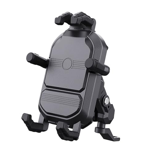 YOFAB Motorrad Handyhalterung für Triumph Trident 660, Anti Shake Stoßdämpfender 360° Drehbar Motorrad Handyhalter Lenker Halter, Motorrad Zubehör,Rearview Mirror Style