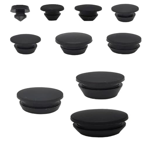 66 Pcs 10 Sizes Rubber Grommets for Holes Plastic Hole Plugs Set Hole Seal Cover Round Rubber Stopper for Kitchen Bulkheads Waterproof Sealing Plug Pipes Cable Wiring and Cord