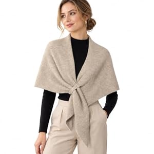 RIIQIICHY Triangle Scarf for Women, Soft Knit Shawl Wrap for Winter